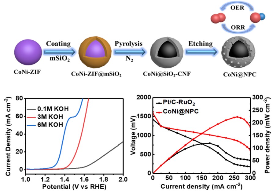 Materials Reports Energy发表我课题组具有核壳结构的Co/Ni 双金属嵌入杂原子掺杂多孔碳基双功能催化剂文章